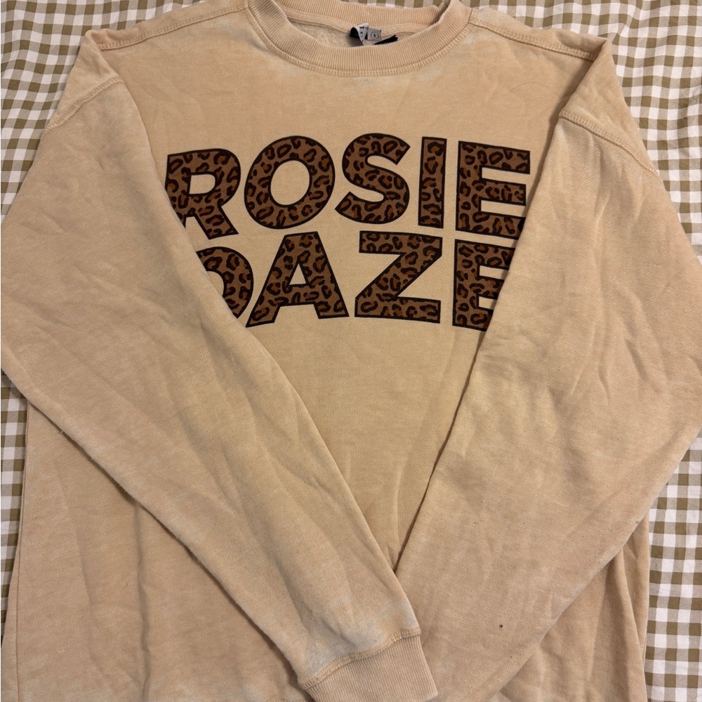 Rosie Daze Beige Sweatshirt